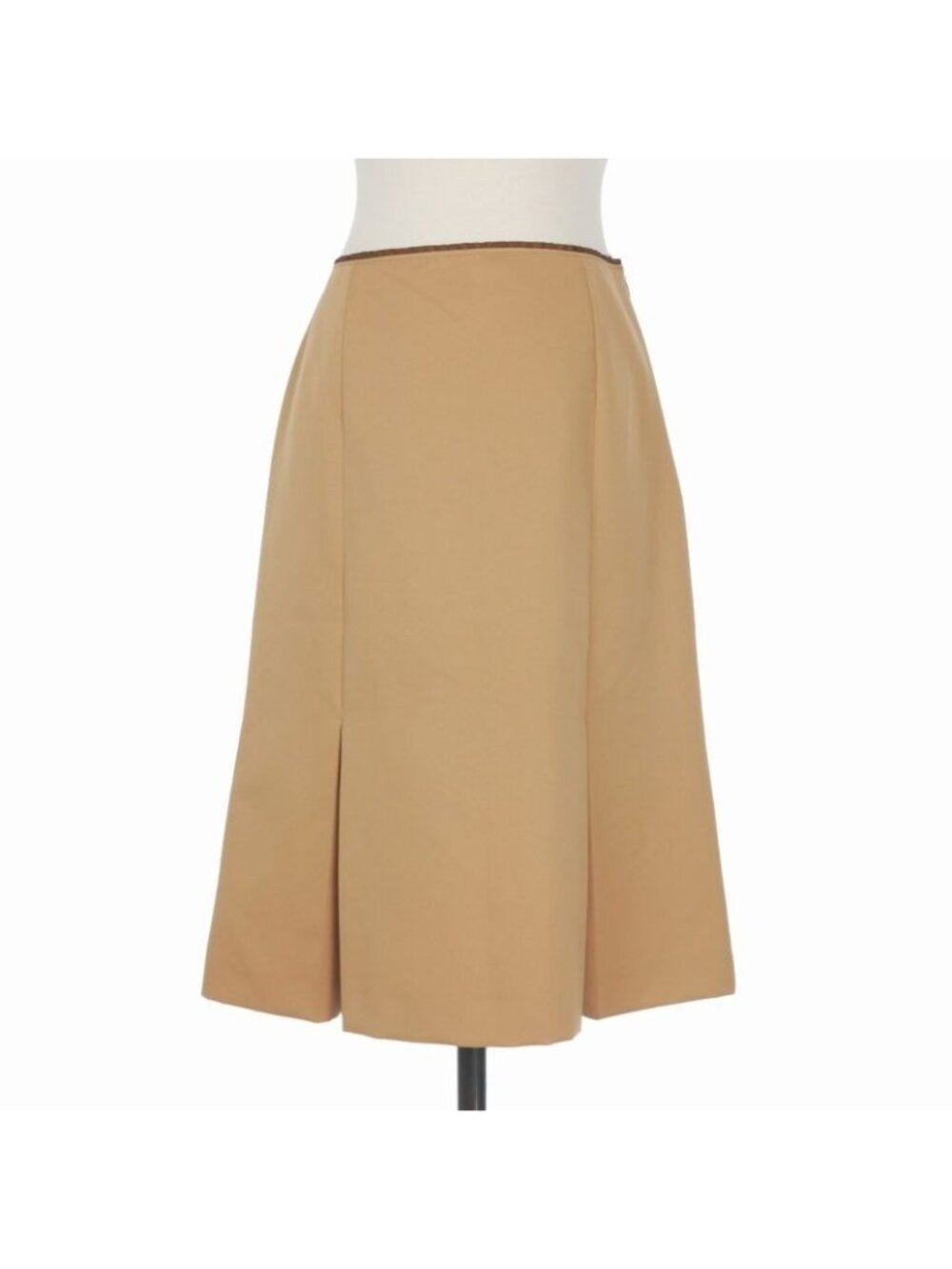 Miu Miu Box Pleated Skirt Beige 40